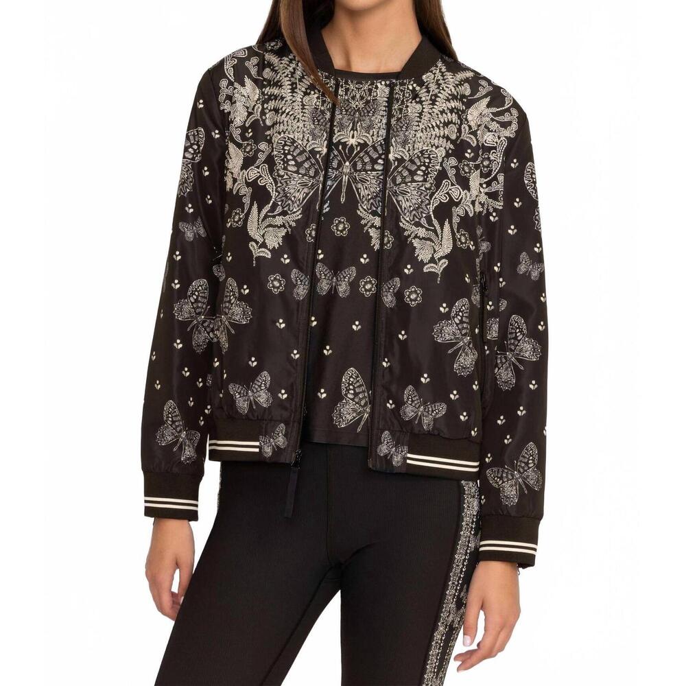 NEW JOHNNY WAS bee active drop shoulder bomber jacket in farfalla